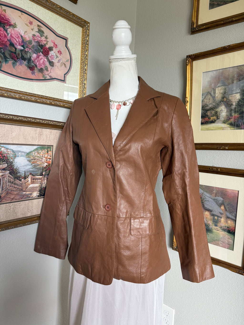 Vintage Brown Leather Jacket