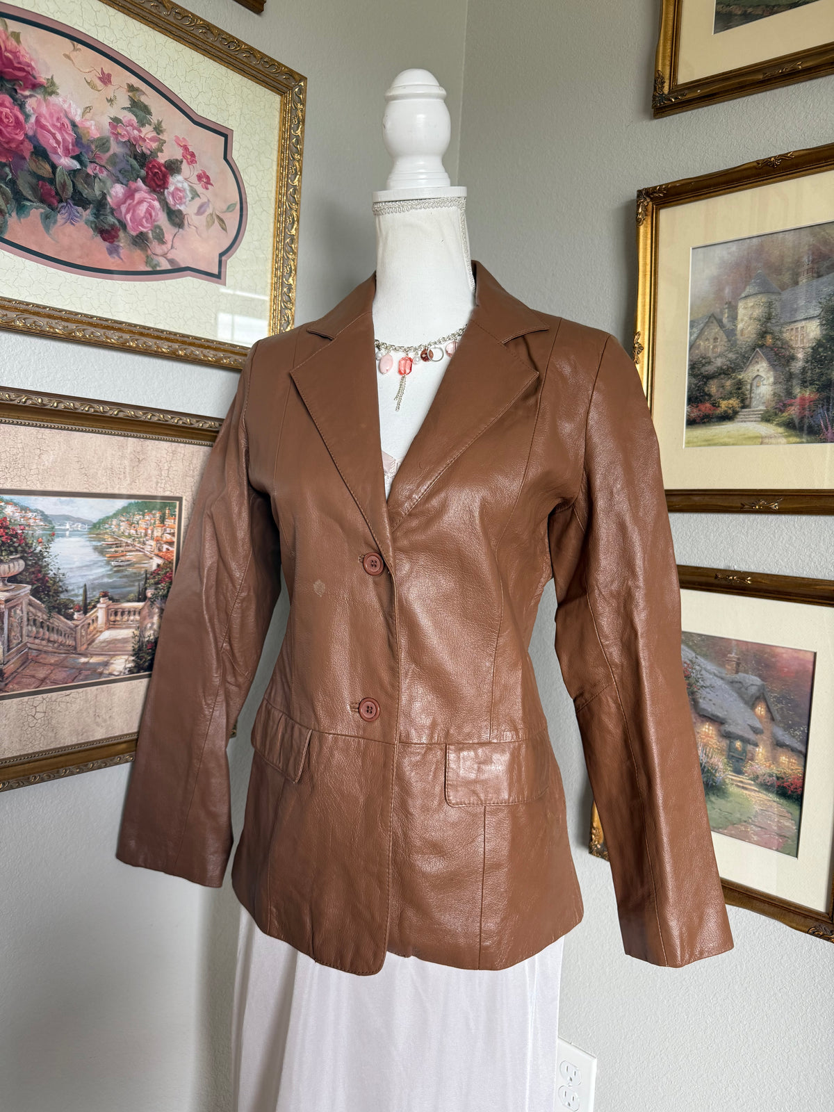 Vintage Brown Leather Jacket