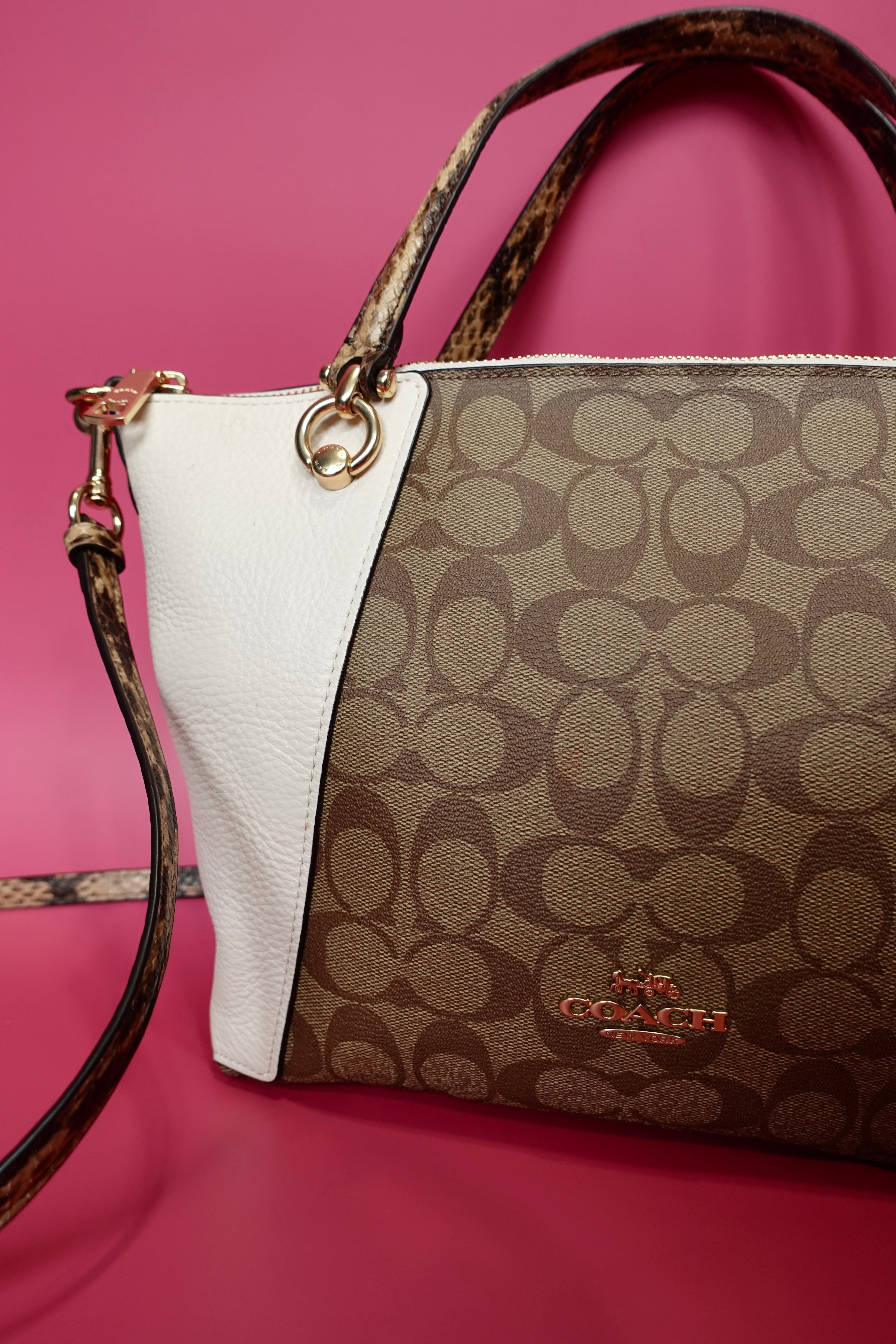 Coach Kacey Snakeskin Tote