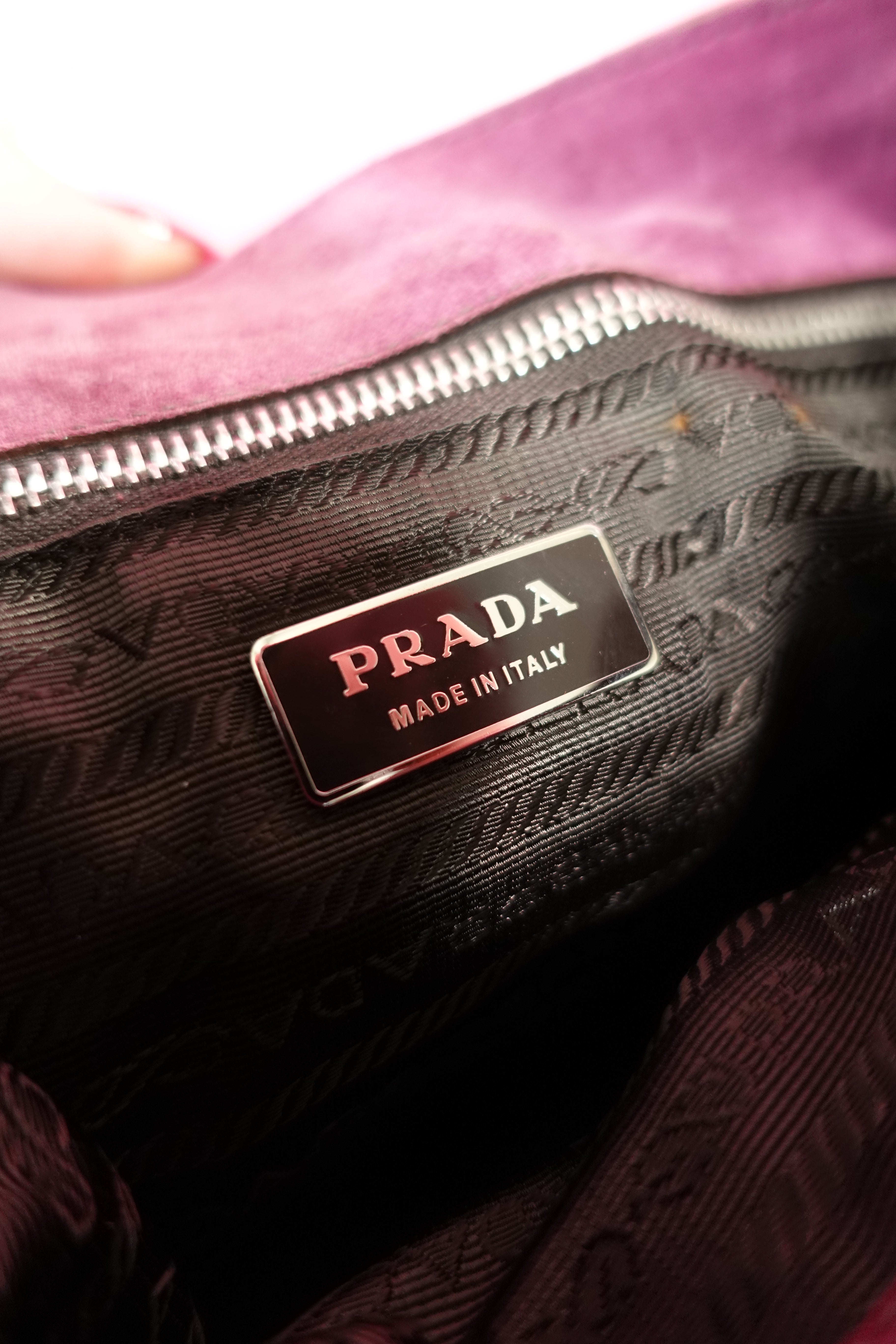 Prada Scamosciato Suede Shoulder Bag
