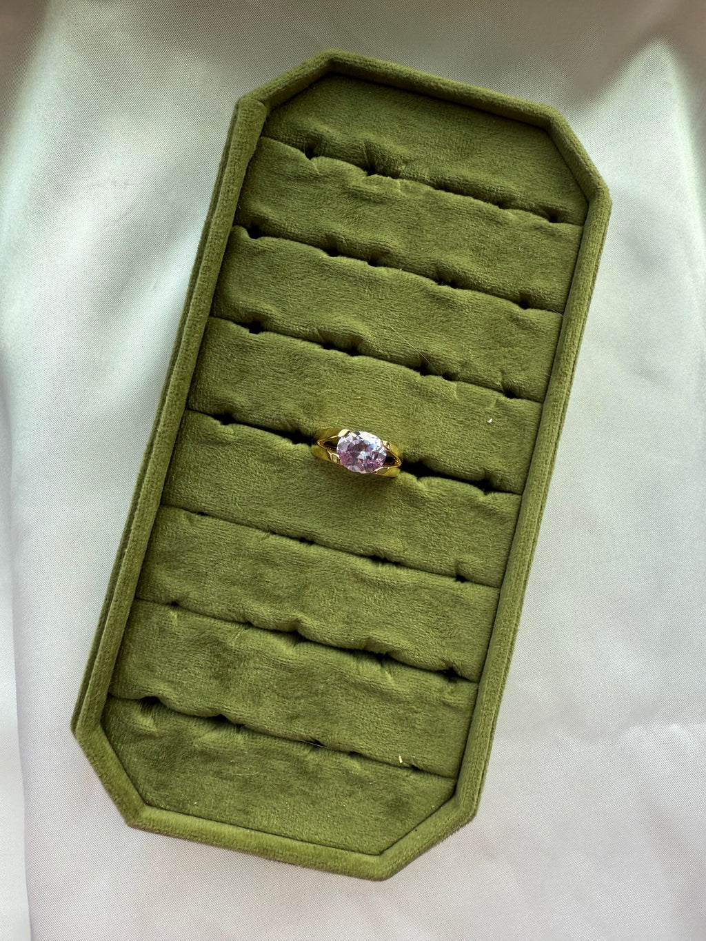 Gold Lilac Ring Size 9.25