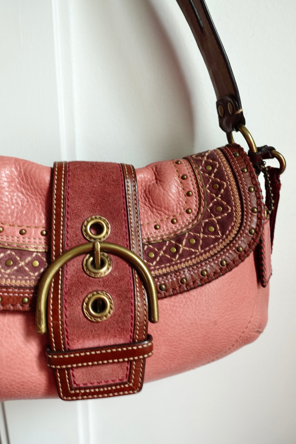 Coach Mia Y2k Pink Studded Soho